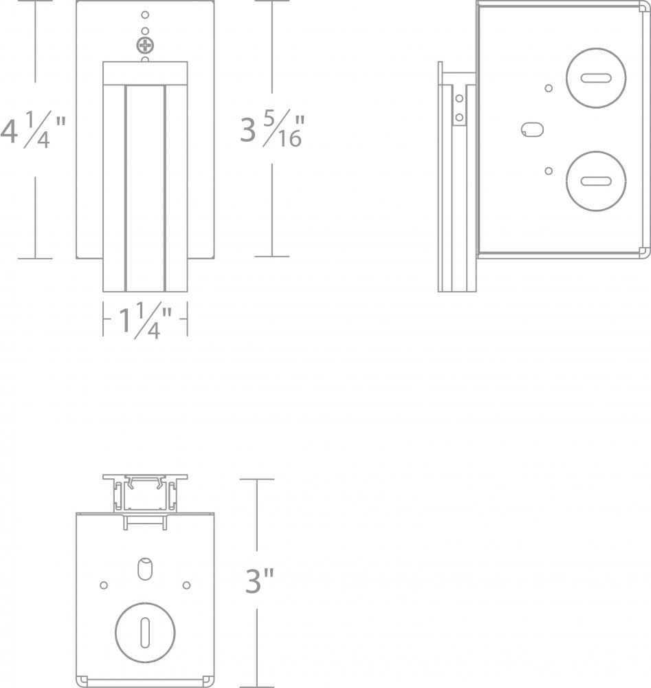 InvisiLED? 8ft Recessed Mounted Trim Channel Wiring Box