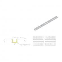 WAC US LED-T-RCH4-WT - InvisiLED? 8ft Recessed Mounted Mud-In Channel